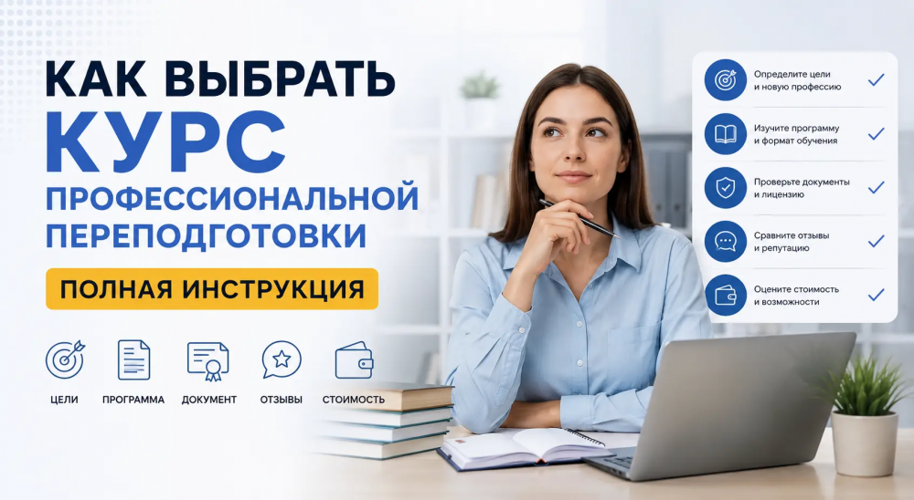 Как выбрать курс профессиональной переподготовки – полная инструкция